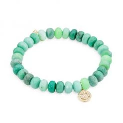Sydney Evan Icon 14K Yellow Gold, Diamonds & Green Opa Bracelet