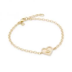 Sydney Evan 14K Yellow Gold & Diamond Small Evil-Eye Heart Charm Bracelet