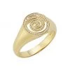 Sydney Evan 14K Yellow Gold & Diamond Spiral Signet Ring