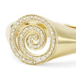 Sydney Evan 14K Yellow Gold & Diamond Spiral Signet Ring 9 Sydney Evan 14K Yellow Gold & Diamond Spiral Signet Ring -Sydney Evan Online Shop unnamed file 710