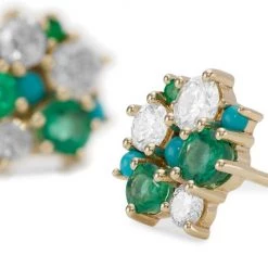 Sydney Evan 14K Yellow Gold & Multi-Gemstone Cluster Stud Earrings -Sydney Evan Online Shop unnamed file 714