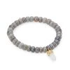 Sydney Evan 14K Yellow Gold & Moonstone Beaded Stretch Bracelet