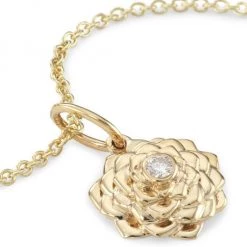 Sydney Evan 14K Yellow Gold & Diamond Small Camellia Pendant Necklace -Sydney Evan Online Shop unnamed file 722