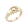 Sydney Evan 14K Yellow Gold & Diamond Evil-Eye Signet Ring