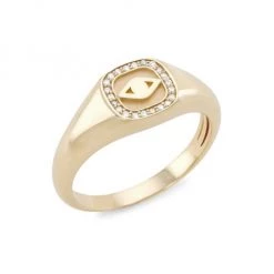 Sydney Evan 14K Yellow Gold & Diamond Evil-Eye Signet Ring