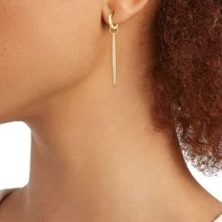 Sydney Evan 14K Yellow Gold & Diamond Medium Needle Drop Earring -Sydney Evan Online Shop unnamed file 740