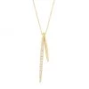 Sydney Evan 14K Yellow Gold & Diamond Double-Needle Pendant Necklace