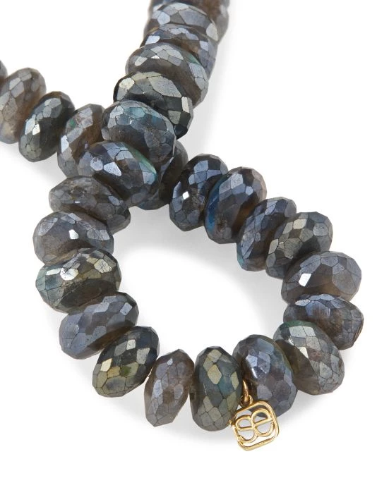 Sydney Evan 14K Yellow Gold, Mystic Moonstone, & Diamond Beaded Stretch Bracelet 5 Sydney Evan 14K Yellow Gold, Mystic Moonstone, & Diamond Beaded Stretch Bracelet - Image 3