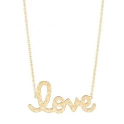 Sydney Evan 14K Yellow Gold "Love" Pendant Necklace