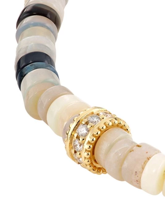 Sydney Evan 14K Yellow Gold, Australian Opal Heishi Bead, & Diamond Choker 6 Sydney Evan 14K Yellow Gold, Australian Opal Heishi Bead, & Diamond Choker - Image 4