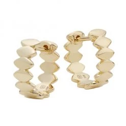 Sydney Evan Pure 14K Yellow Gold Marquise Huggie Hoop Earrings