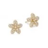 Sydney Evan 14K Yellow Gold & Diamond Plumeria Stud Earrings