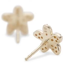 Sydney Evan 14K Yellow Gold & Diamond Plumeria Stud Earrings -Sydney Evan Online Shop unnamed file 792