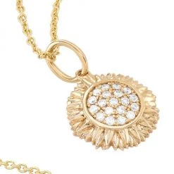 Sydney Evan 14K Yellow Gold & Diamond Sunflower Pendant Necklace -Sydney Evan Online Shop unnamed file 805