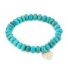 Sydney Evan Pure 14K Yellow Gold & Turquoise Nugget Heart Charm Bracelet