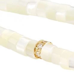 Sydney Evan 14K Yellow Gold, Mother-Of-Pearl, & Diamond Heishi Bead Choker -Sydney Evan Online Shop unnamed file 817