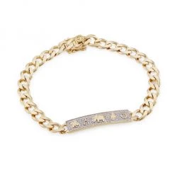 Sydney Evan Luck Icons 14K Yellow Gold & Diamond Bar Bracelet