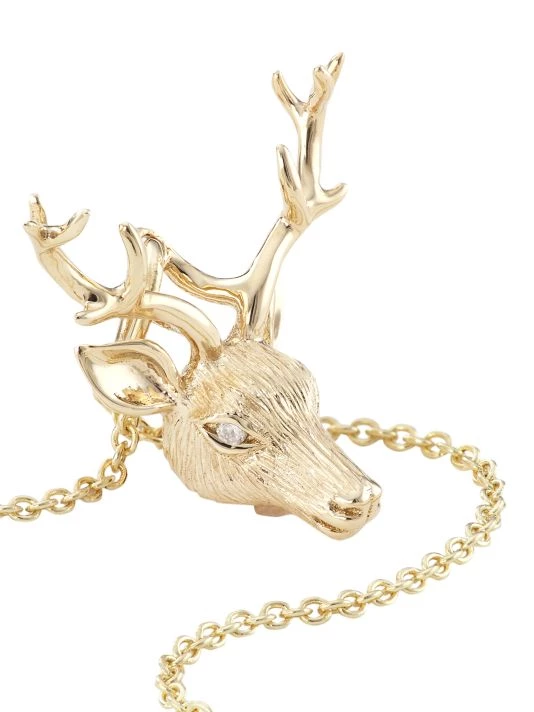 Sydney Evan 14K Yellow Gold & Diamond Deer Pendant Necklace 6 Sydney Evan 14K Yellow Gold & Diamond Deer Pendant Necklace - Image 4