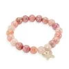 Sydney Evan 14K Yellow Gold, Peach Moonstone, & Diamond Butterfly Charm Bracelet