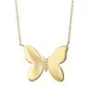 Sydney Evan 14K Yellow Gold & Diamond Butterfly Pendant Necklace