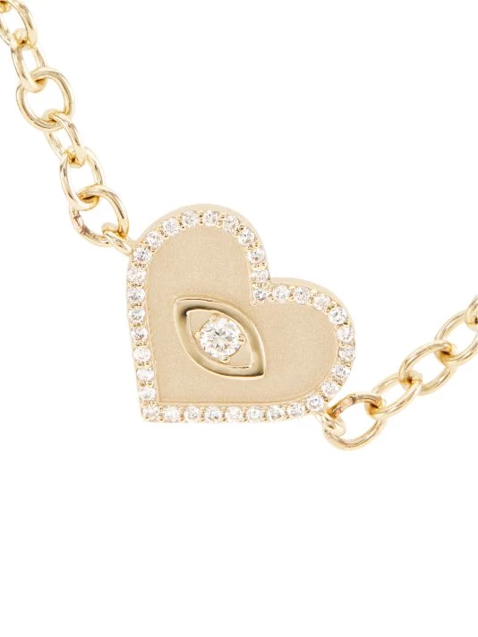 Sydney Evan 14K Yellow Gold & Diamond Medium Evil-Eye Heart Charm Bracelet 6 Sydney Evan 14K Yellow Gold & Diamond Medium Evil-Eye Heart Charm Bracelet - Image 4