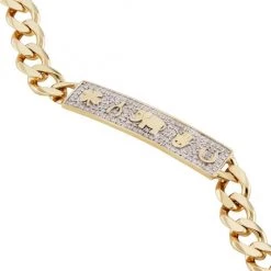 Sydney Evan Luck Icons 14K Yellow Gold & Diamond Bar Bracelet -Sydney Evan Online Shop unnamed file 85