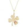 Sydney Evan 14K Yellow Gold, Diamond & Ruby Lucky Clover Charm