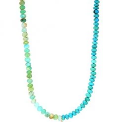 Sydney Evan 14K Yellow Gold, Turquoise & Sapphire Evil Eye Charm Beaded Necklace