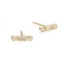 Sydney Evan Baguette Diamond Single Stud Earring