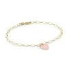 Sydney Evan 14K Yellow Gold & Enamel Heart Charm Link Bracelet