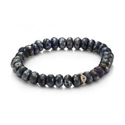 Sydney Evan 14K Yellow Gold, Diamond, Sapphire & Mystic Blue Quartz Evil Eye Beaded Bracelet