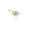 Sydney Evan Diamond, Sapphire & 14K Yellow Gold Evil Eye Single Stud Earring