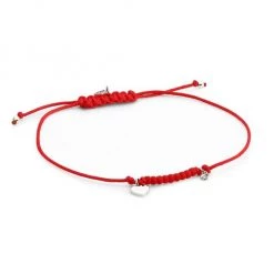 Syd By Sydney Evan Sterling Silver, Diamond & Heart Charm Cord Bracelet