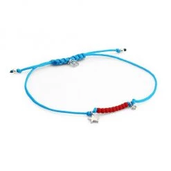 Syd By Sydney Evan Sterling Silver, Diamond & Star Charm Cord Bracelet