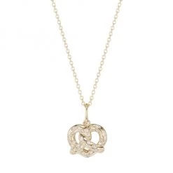 Sydney Evan 14K Yellow Gold & Diamond Pretzel Pendant Necklace
