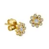 Sydney Evan 14K Yellow Gold & Diamond Flower Single Stud Earring