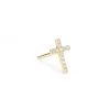 Sydney Evan Diamond & 14K Yellow Gold Cross Single Stud Earring