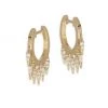 Sydney Evan 14K Yellow Gold & Diamond Small Fringe Hoop Earrings