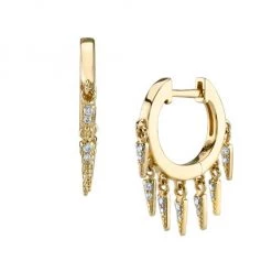 Sydney Evan 14K Yellow Gold & Diamond Small Fringe Hoop Earrings -Sydney Evan Online Shop unnamed file 982
