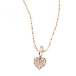 Sydney Evan Heart Diamond & 14K Rose Gold Pendant Necklace