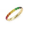 Sydney Evan 14K Yellow Gold & Rainbow Gemstone Large Eternity Ring